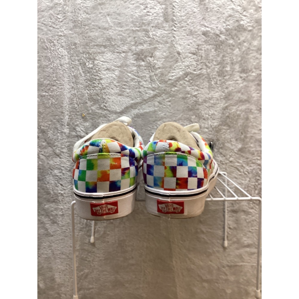 Vans Era Tie Dye Checkerboard Rainbow Canvas Lace Up Sneakers Women Size 8.5 - Picture 4 of 7